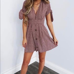 Burgundy Spring Dress